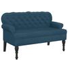 vidaXL Bekkur me&eth; Baksto&eth; Bl&aacute;r 119,5x64,5x75 cm Flauel
