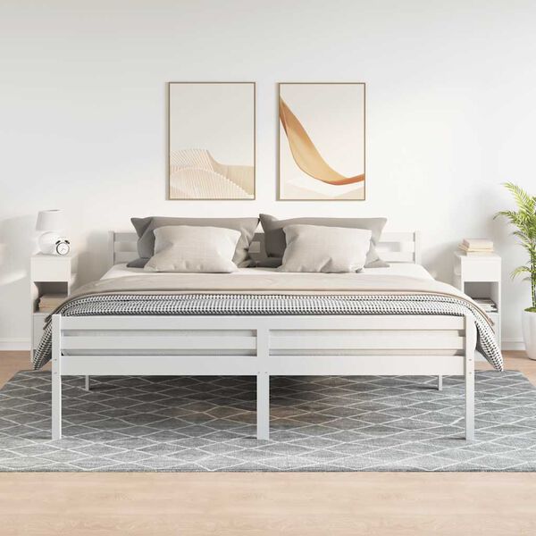 vidaXL N&aacute;ttbor&eth;ssk&aacute;par 2 stk me&eth; sk&uacute;ffu Hv&iacute;tt 25x31x66 cm