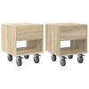 vidaXL N&aacute;ttbor&eth; 2 pcs Sonoma Eik 40,5 x 40 x 48 cm Samsettur vi&eth;ur