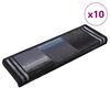 vidaXL &THORN;repamottur Sj&aacute;lfl&iacute;mandi 10 stk. 65x21x4 cm Svartar og Gr&aacute;ar