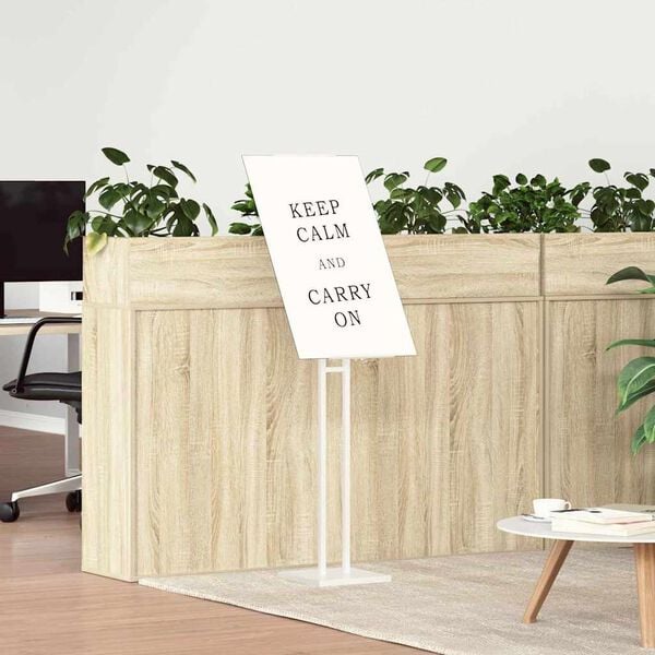 vidaXL Sýningarskjár 2 pcs Hvítt 26.5 x 26.5 x 127 cm Járn