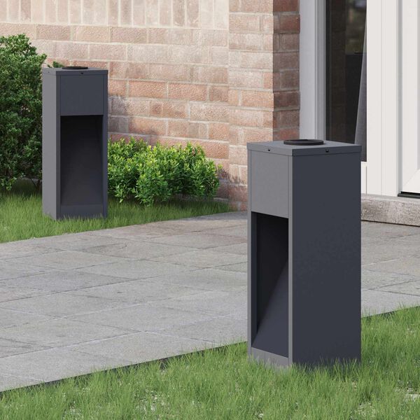 vidaXL S&oacute;l LED lei&eth;arlj&oacute;s 2 pcs Antras&iacute;t Kaldvalsa&eth;ur st&aacute;lar