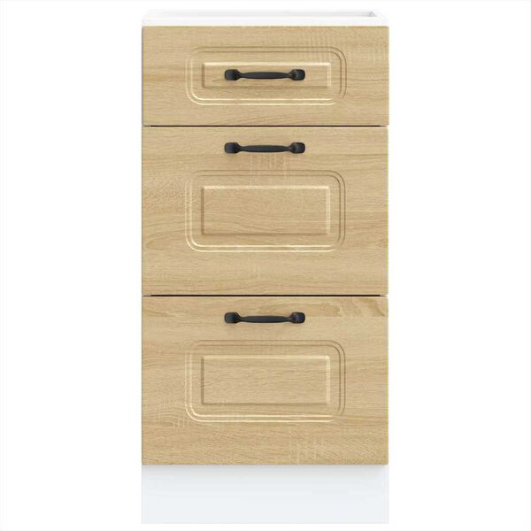 vidaXL Eldh&uacute;ssk&aacute;pur &bdquo;Kalmar&ldquo; H&aacute;glansandi hv&iacute;tur verkfr&aelig;&eth;ingur &uacute;r vi&eth;