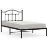vidaXL R&uacute;mgrind &uacute;r M&aacute;lmi &aacute;n D&yacute;nu me&eth; H&ouml;f&eth;agafli Sv&ouml;rt 100x190 cm