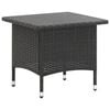 vidaXL Gar&eth;bor&eth; Svart 50x50x47 cm P&oacute;l&yacute;rattan