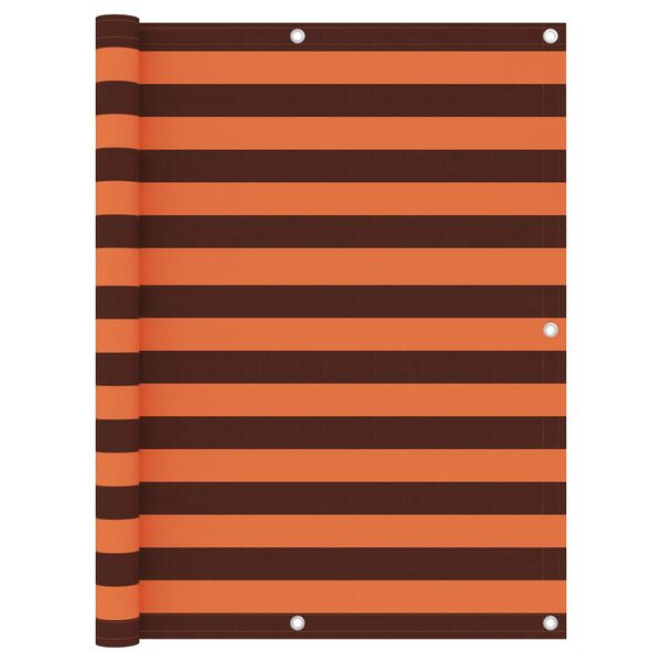 vidaXL Svalaskilr&uacute;m Appels&iacute;nugult og Br&uacute;nt 120x500 cm Oxfordd&uacute;kur