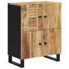 vidaXL Skenkur me&eth; 4 Hur&eth;um 60x33x75 cm Gegnheill Mang&oacute;vi&eth;ur