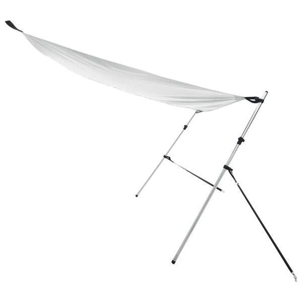 vidaXL T-laga Skyggnisframlenging Hvítur 170x170x(115-183) cm