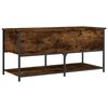 vidaXL Geymslubekkur Reyklitu&eth; Eik 100x42,5x47 cm Samsettur Vi&eth;ur
