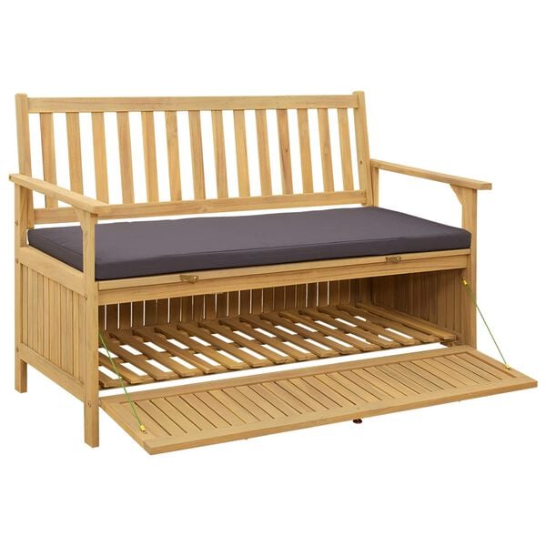 vidaXL Geymslubekkur me&eth; p&uacute;&eth;i me&eth; geymslu me&eth; hur&eth;