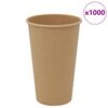 vidaXL Papp&iacute;rs kaffibollar 1000 stk 16oz 400ml Br&uacute;nn