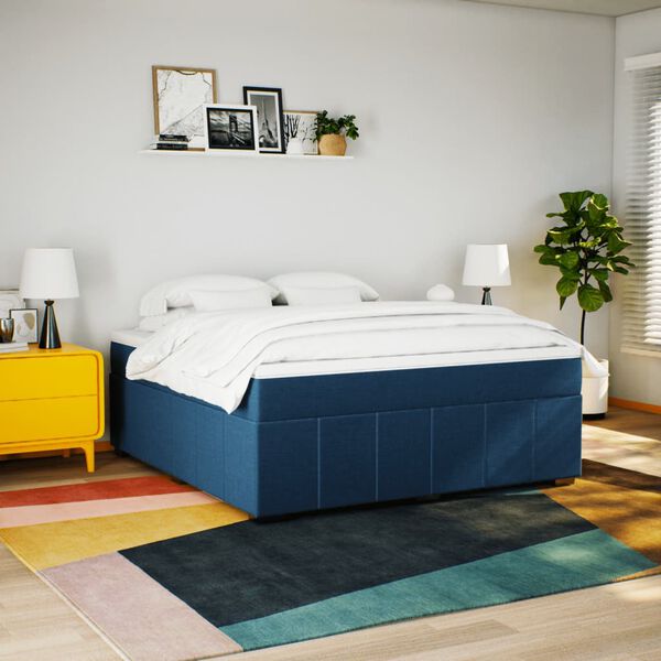 vidaXL H&oacute;lfa&eth; Springr&uacute;m Bl&aacute;tt 180x200 cm Tauefni