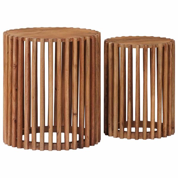 vidaXL Hli&eth;arbor&eth;ssett me&eth; geymslu me&eth; hur&eth; Br&uacute;nn 40 x 40 x 45 cm