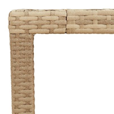 vidaXL Garðborð Drappað 150x90x75 cm Pólýrattan og Akasía