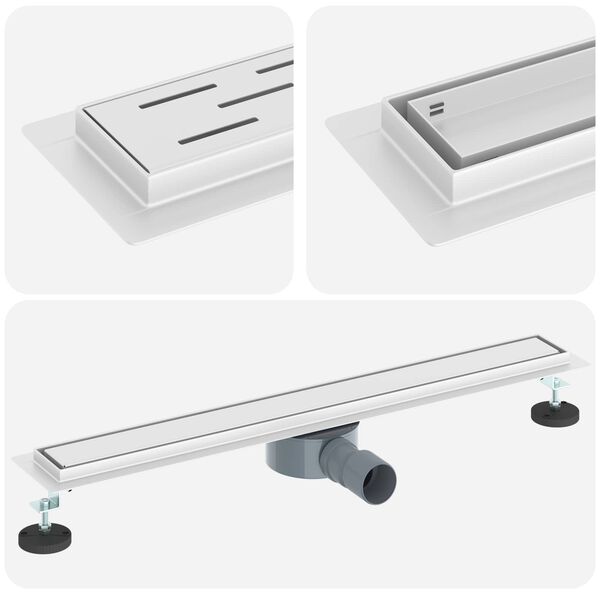 vidaXL Sturtu fr&aacute;rennsli 2-&iacute;-1 me&eth; 360&deg; s&iacute;u Silfur 70 cm