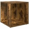 vidaXL Hli&eth;arbor&eth; Reykt&oacute;na Eikarlitur 33x33x34,5 cm Samsettur Vi&eth;ur