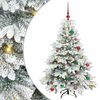 vidaXL Gervi j&oacute;latr&eacute; me&eth; 150 LED me&eth; standi Hv&iacute;tt 150 cm PE og PVC
