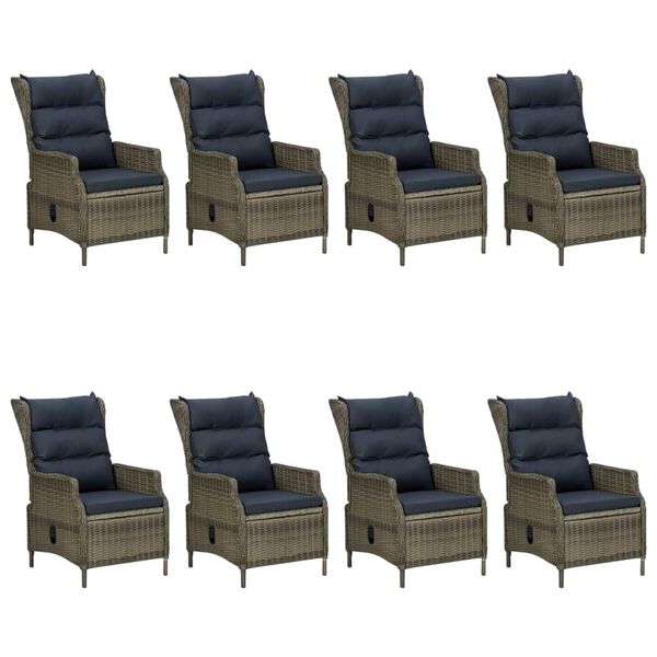 vidaXL 9 Parta Gar&eth;bor&eth;stofusett Br&uacute;nt