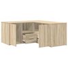 vidaXL Hornsk&aacute;pur Sonoma Eik 160x40x45 cm Samsettur Vi&eth;ur
