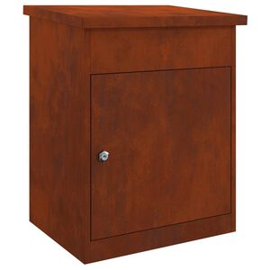 vidaXL P&oacute;stkassi me&eth; geymslu Rusty 47,5 x 38 x 59 cm Ve&eth;ra&eth; st&aacute;l