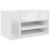 vidaXL Skrifbor&eth;sskipuleggjari Hv&iacute;tur 44,5x24x25 cm Samsettur Vi&eth;ur