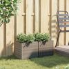 vidaXL Gr&oacute;&eth;urker Gr&aacute;tt 2 stk 36x30x32 cm P&oacute;l&yacute;rattan
