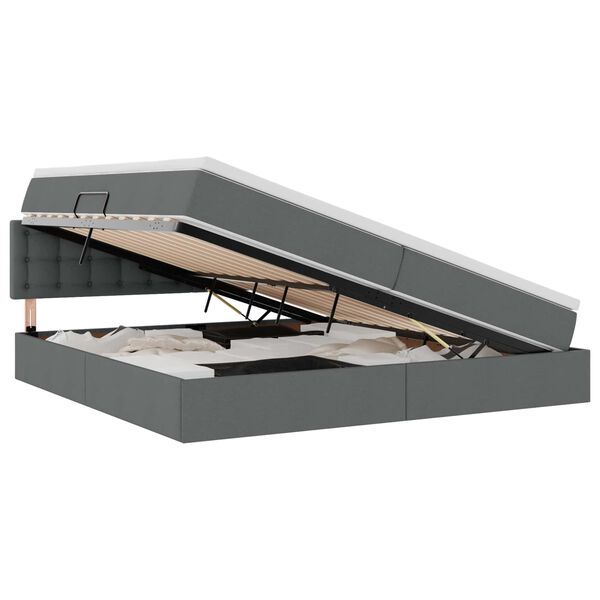 vidaXL R&uacute;m me&eth; geymslur&yacute;mi og LED me&eth; d&yacute;nu D&ouml;kk gr&aacute; 200 x 200 cm d&uacute;kur