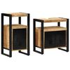 vidaXL Ba&eth;herbergismublasett 2 pcs Br&uacute;nn Solid Rough Mango Wood
