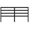 vidaXL Höfðagafl fyrir Rúm Svartur 186x4x100 cm Gegnheil Fura