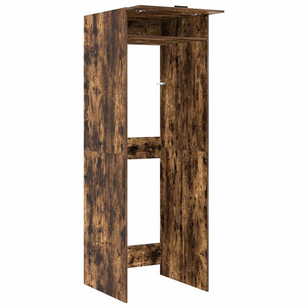 vidaXL &THORN;vottav&eacute;lask&aacute;pur Rau&eth;-eik 67,5 x 68 x 200 cm Samsettur vi&eth;ur