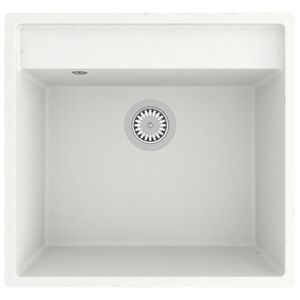 vidaXL Eldh&uacute;svaskur me&eth; Yfirfallsopi Hv&iacute;tt Gran&iacute;t