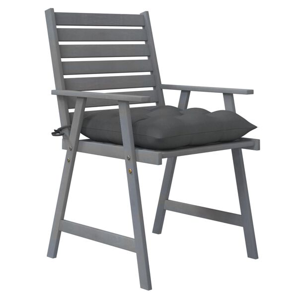 vidaXL &Uacute;tibor&eth;stofust&oacute;lar me&eth; Sessum 4 stk. Gegnheill Akas&iacute;uvi&eth;ur