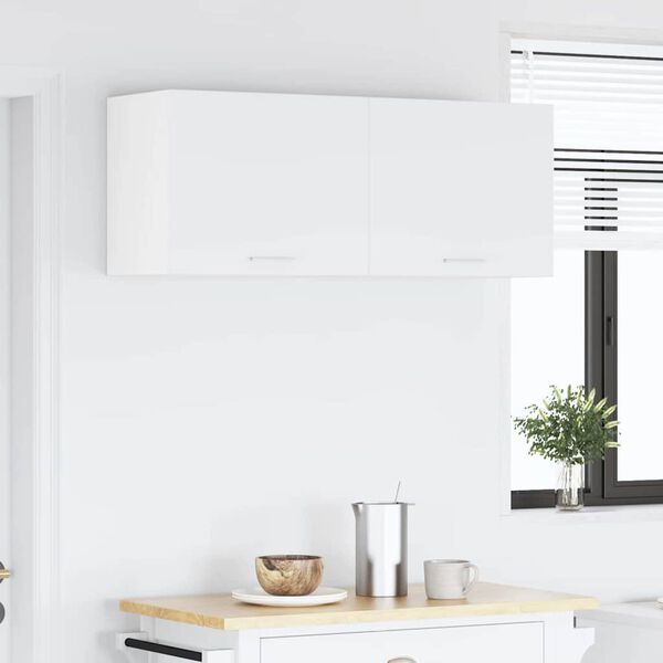 vidaXL Vegghengdur sk&aacute;pur Hv&iacute;tt 50 x 31 x 40 cm Samsettur vi&eth;ur