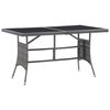 vidaXL Gar&eth;bor&eth; Gr&aacute;tt 140x80x74 cm P&oacute;l&yacute;rattan