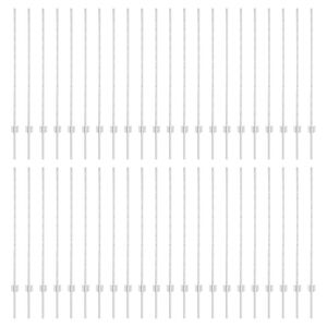 vidaXL Girðingarpóstar 88 pcs Silfur 160 cm Stál