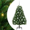vidaXL Gervi j&oacute;latr&eacute; me&eth; 150 LED Gr&aelig;nn 120 cm PVC og m&aacute;lmur
