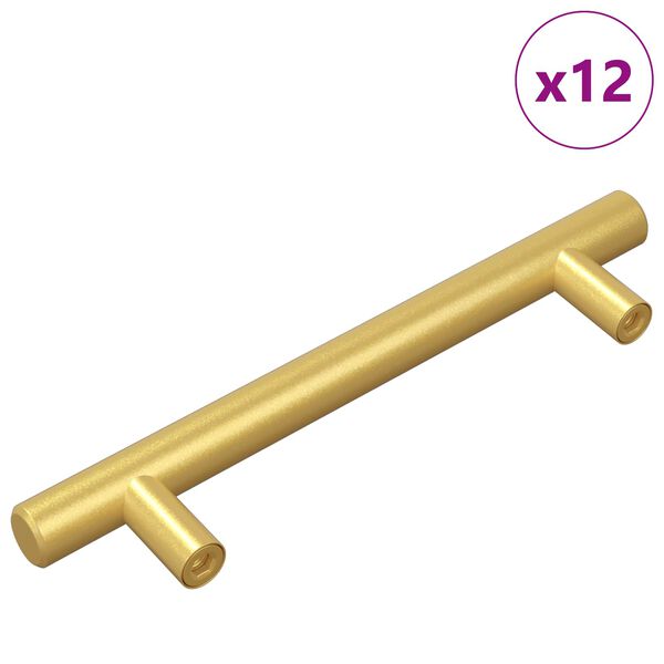 vidaXL Sk&aacute;p handfang 12 pcs gold 150 mm Ry&eth;fr&iacute;tt St&aacute;l