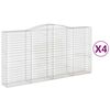 vidaXL Bogadreginn Grj&oacute;tkassi 4 stk. 400x50x200/220 cm Sinkh&uacute;&eth;a&eth; J&aacute;rn