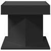 vidaXL Sófaborð með LED 50x50x45 cm Svartur Samsettur Viður