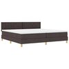 vidaXL LED Box Spring R&uacute;m me&eth; LED r&aelig;mum D&ouml;kk br&uacute;nt 200 x 200 cm d&uacute;kur
