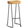244010 vidaXL Bar Stools 2 pcs Solid Mango Wood