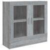 vidaXL Glersk&aacute;pur Gr&aacute;r Sonoma 82,5x30,5x80 cm Samsettur Vi&eth;ur