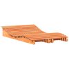 vidaXL S&oacute;lbekkir 2 stk. Vaxbr&uacute;nn 205x60x31,5 cm Gegnheil Fura