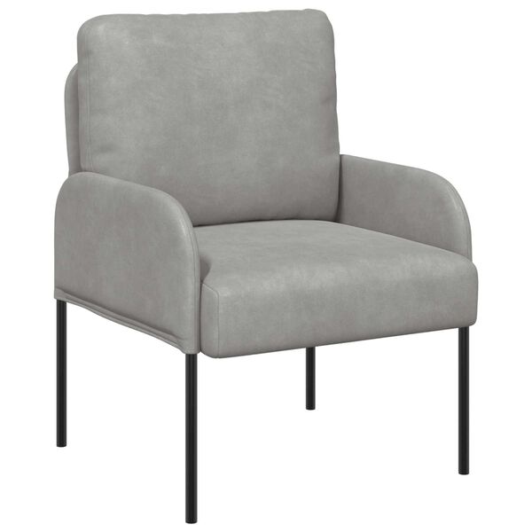 vidaXL S&oacute;fasett me&eth; p&uacute;&eth;i 3 pcs Lj&oacute;sgr&aacute;r 115 x 56 x 80 cm Krossvi&eth;ur