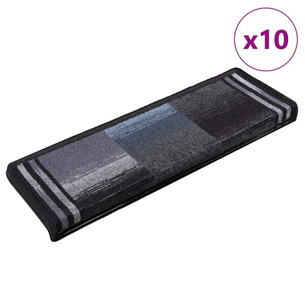 vidaXL &THORN;repamottur Sj&aacute;lfl&iacute;mandi 10 stk. 65x21x4 cm Svartar og Gr&aacute;ar