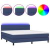 vidaXL H&oacute;lfa&eth; Springr&uacute;m me&eth; D&yacute;nu&LED Bl&aacute;r 160x200cm Tauefni