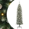vidaXL Gervi mj&oacute; j&oacute;latr&eacute; me&eth; 300 LED me&eth; standi Gr&aelig;nn og hv&iacute;tur 180 cm