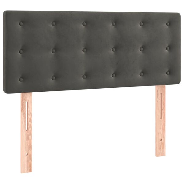 vidaXL H&ouml;f&eth;agafl 100x5x78/88 cm D&ouml;kkgr&aacute;tt Flauel