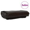 vidaXL D&yacute;na 650g / m&sup2; Br&uacute;nn 3 x 6 m Striga me&eth; PVC h&uacute;&eth;u
