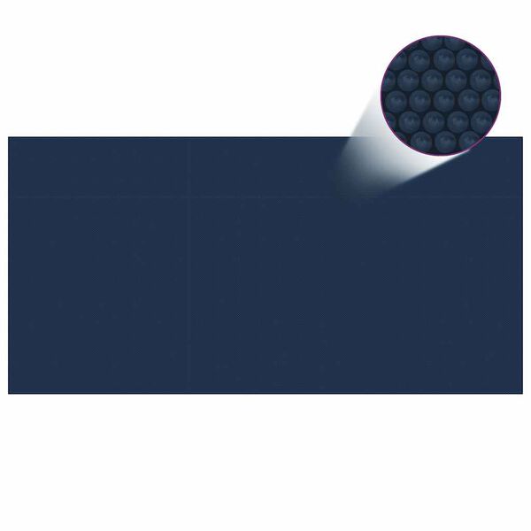 vidaXL Fljótandi PE Sólarfilma f. Sundlaug 400x200cm Svört og Blá